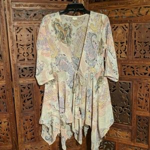 Modcloth Boho Chic tie waist top